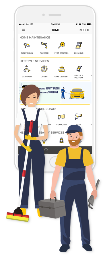 Beauty Plus 's wide network of trusted and experienced services professionals ensures Electrical, plumbing, AC installation, repair and service, home appliance repair, fitness and beauty services, laundry and drycleaning doorstep delivery and online food delivery within the city limits on time.